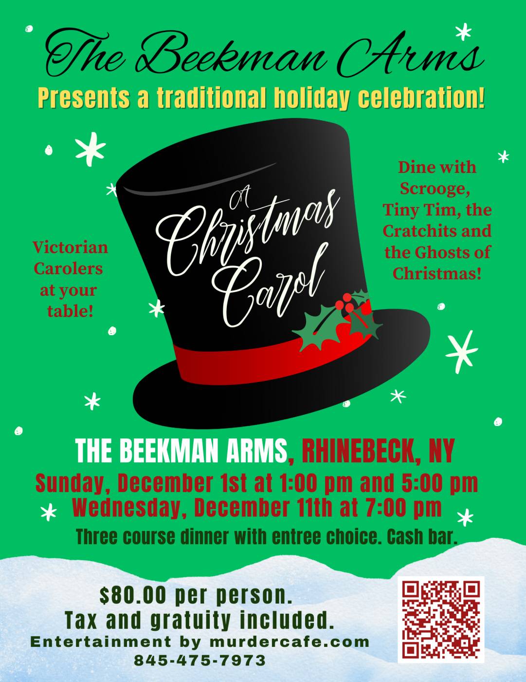 Beekman Arms Christmas Carol flyer 2024